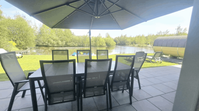 Blick auf den See, von der Terrasse